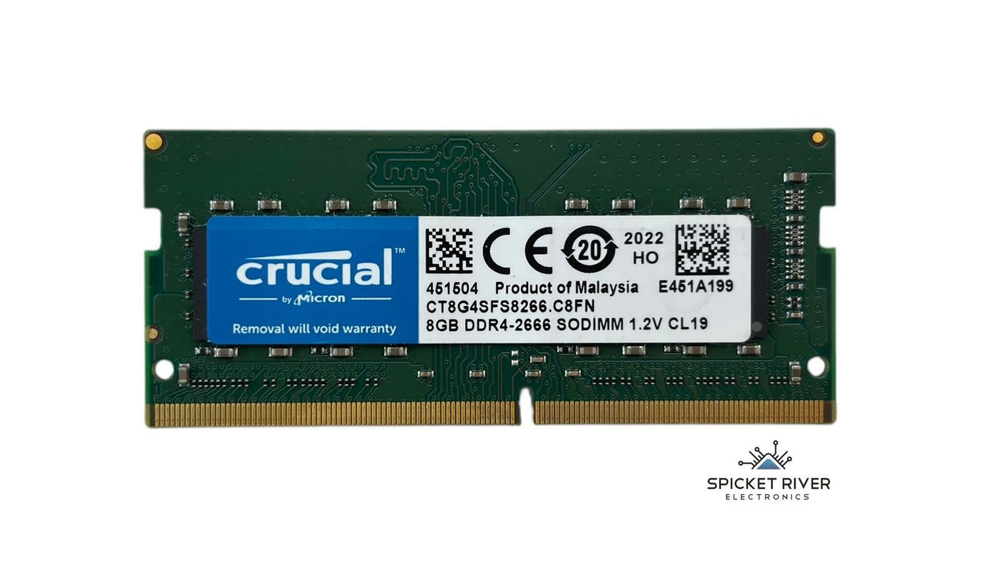 Crucial by Micron CT8G4SFS8266.C8FN 8GB DDR4-2666 SODIMM 1.2V CL19 RAM Memory