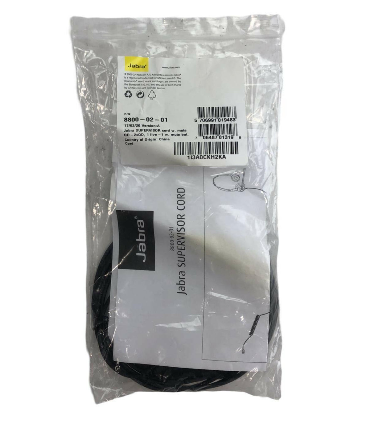 NEW - Lot of 8 - Jabra 8800-02-01 Supervisor Cord w/ Mute QD-2xQD