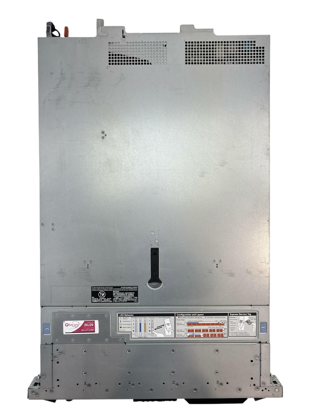Dell PowerEdge R440 2x 8-Core Xeon 4215 128GB RAM 8x 1TB HDDs 10x 2.5" Bays