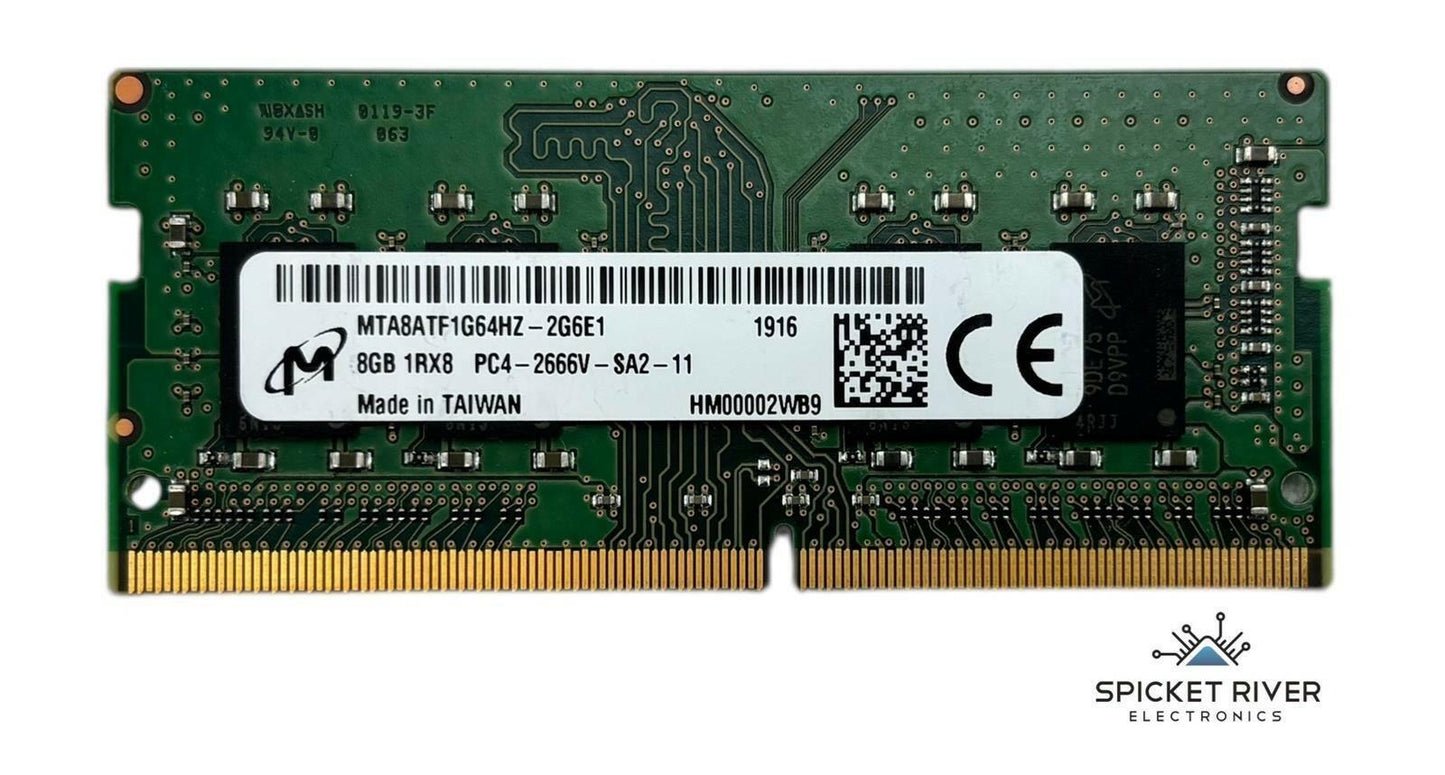 Micron MTA8ATF1G64HZ-2G6E1 8GB 1Rx8 PC4-2666V DDR4 SODIMM Laptop RAM