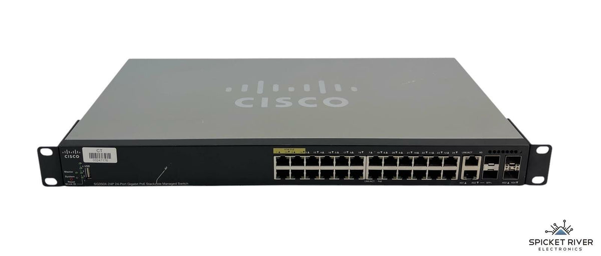 Cisco SG350X-24P 24-Port Gigabit PoE Stackable Managed Switch