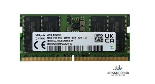 SK Hynix HMCG78AGBSA095N 16GB 1Rx8 PC5-5600B DDR5 SODIMM RAM Memory