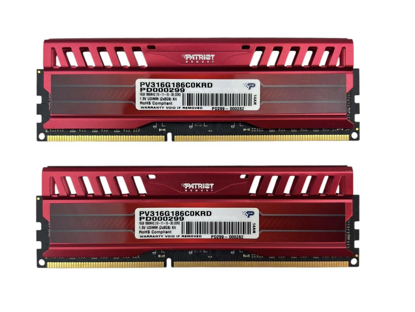 Patriot Memory Viper PV316G186C0KRD 16GB Kit (2x 8GB) DDR3 1866MHz UDIMM RAM