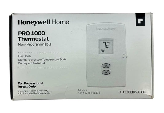 NEW - Honeywell Home PRO 1000 Non-Programmable Heat Only Thermostat TH1100DV1000