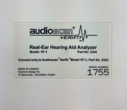 Audioscan Verifit VF-1 (2325) Real-Ear Hearing Aid Analyzer