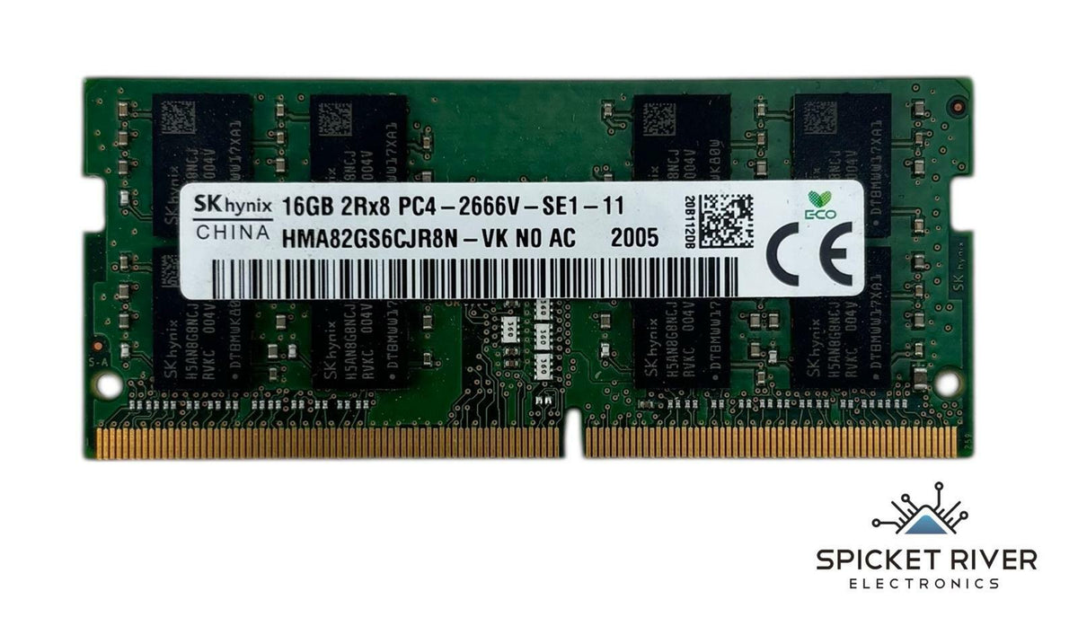 SK Hynix HMA82GS6CJR8N-VK 16GB 2Rx8 PC4-2666V DDR4 SODIMM Laptop RAM