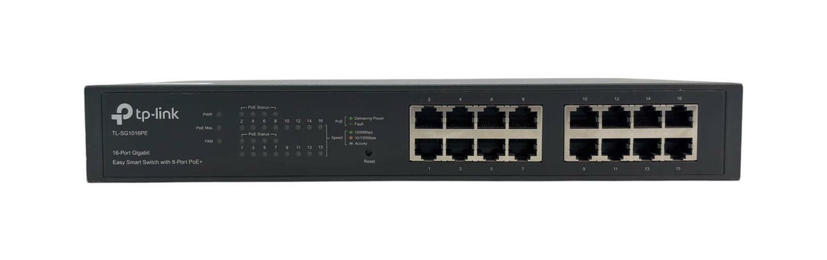 TP-Link TL-SG1016PE 16-Port Gigabit Easy Smart Switch w/ 8-Port PoE+