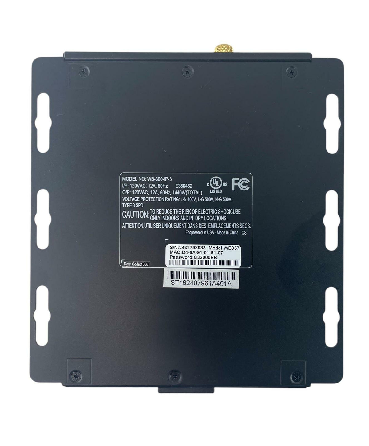 Wattbox WB-300-IP-3 Controlled Power Conditioner w/ Auto Reboot, OvrC