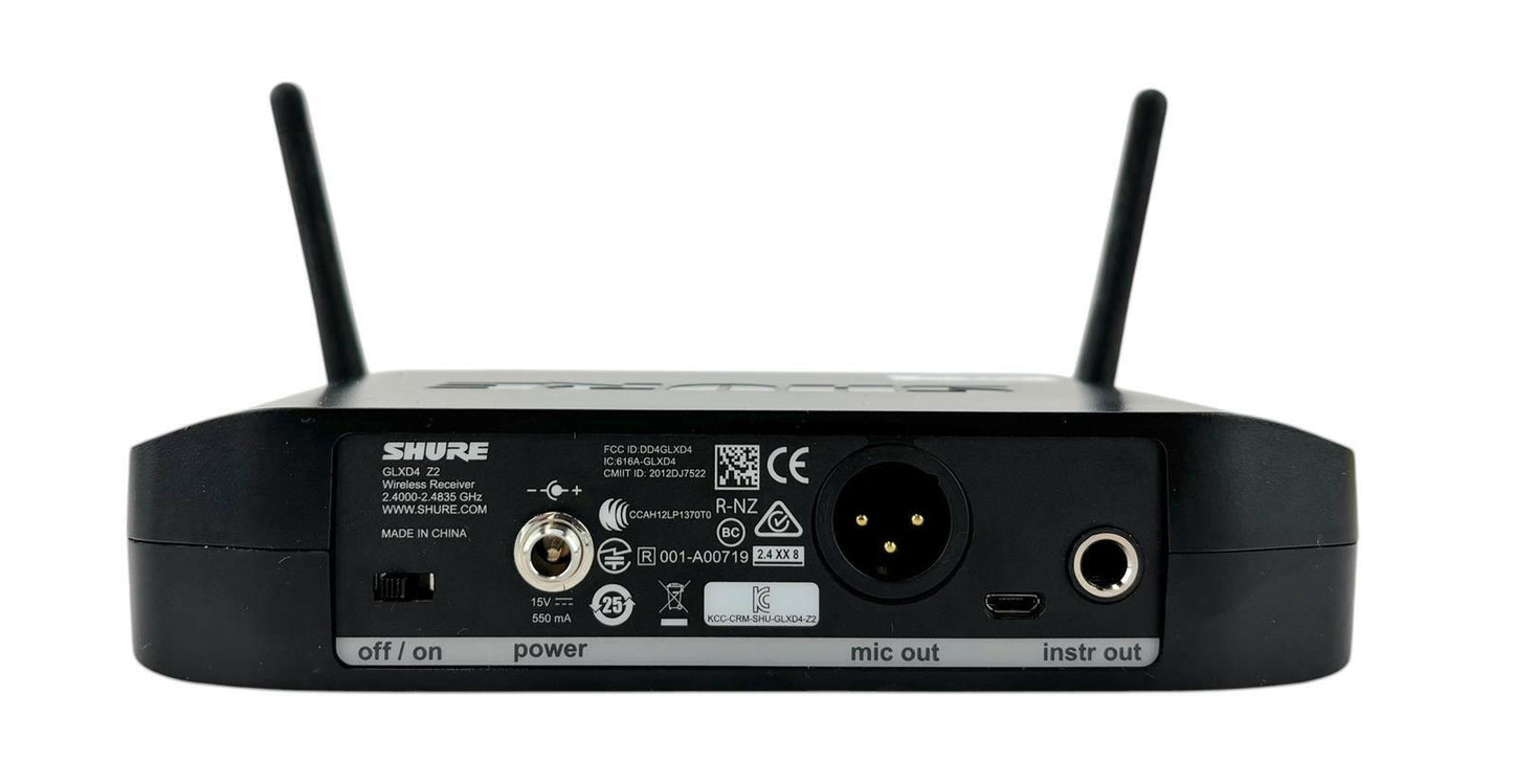 Shure GLXD4 Z2 Digital Wireless Receiver 2.4000-2.4835 GHz - No AC