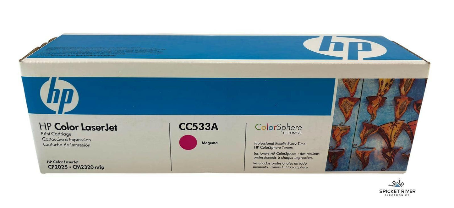 NEW - Genuine HP Color LaserJet CC533A Magenta Toner Cartridge