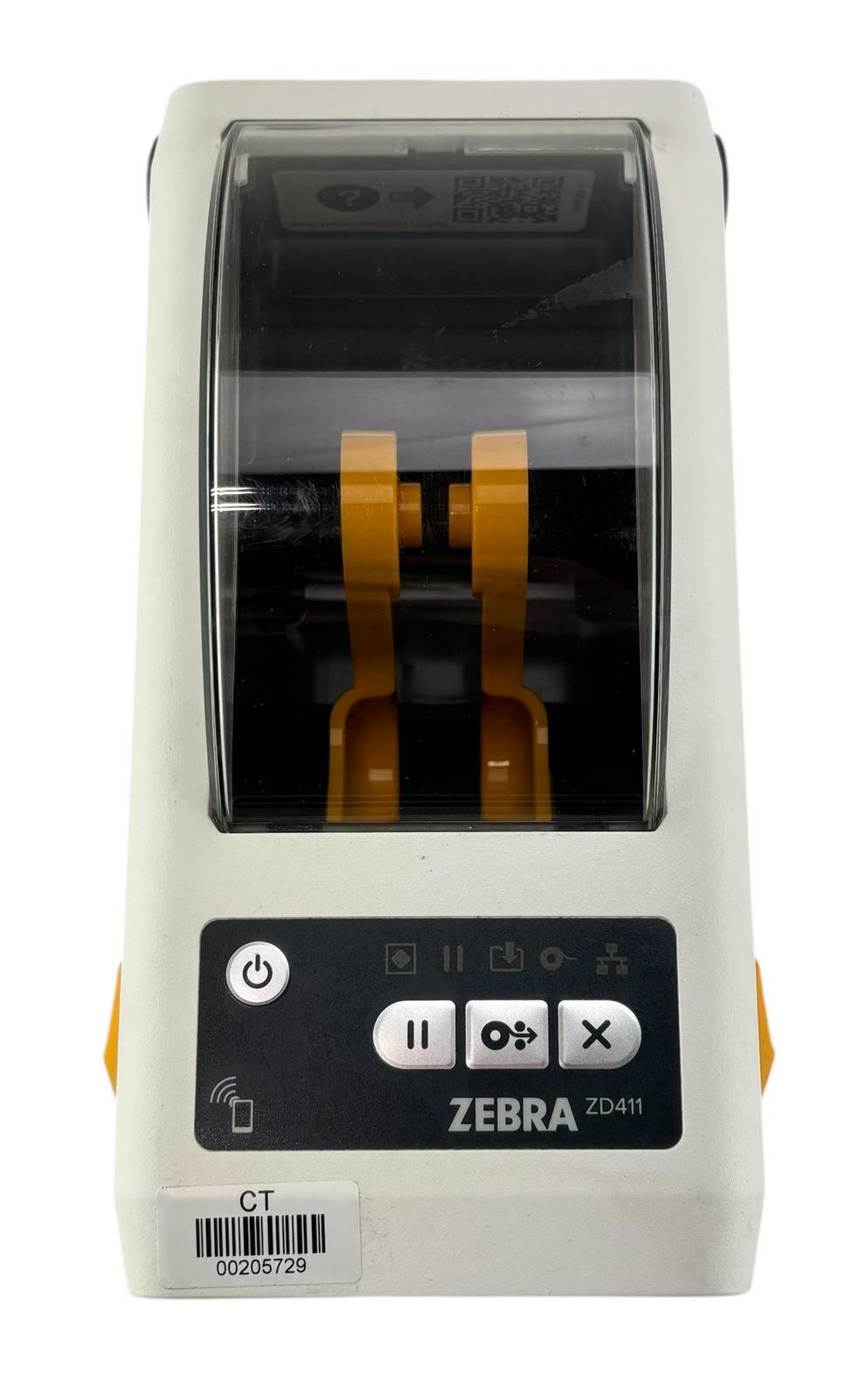 Zebra ZD411 Direct Thermal Barcode Label Printer USB/Bluetooth - White