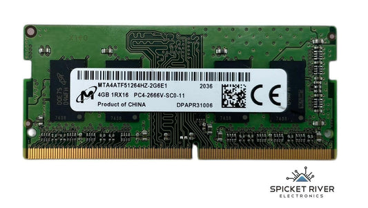 Lot of 2 - Micron MTA4ATF51264HZ-2G6E1 4GB 1Rx16 PC4-2666V DDR4 SODIMM RAM