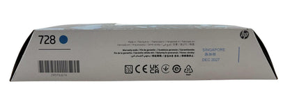 NEW - HP F9J67A DesignJet 728 Cyan Bright Office Ink Cartridge 130ml Dec 2027