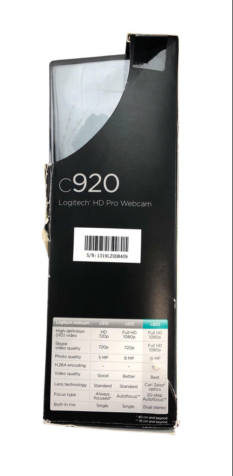 NEW - Open Box - Logitech C920 USB HD Pro 1080p Webcam