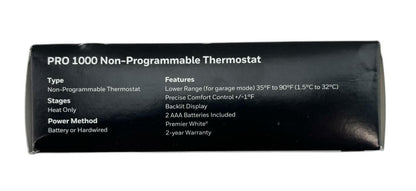 NEW - Honeywell Home PRO 1000 Non-Programmable Heat Only Thermostat TH1100DV1000