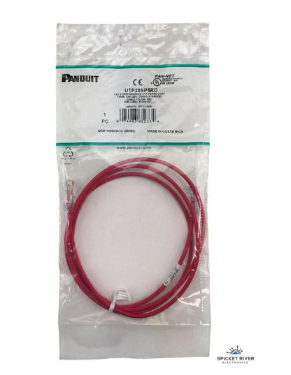 NEW - Panduit UTP28SP5RD 5FT Cat6 Performance UTP Patch Cord 28 AWG Stranded Red