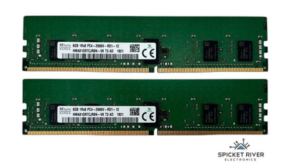 Lot of 2 - SK Hynix HMA81GR7CJR8N-VK 8GB 1Rx8 PC4-2666V DDR4 ECC Server RAM