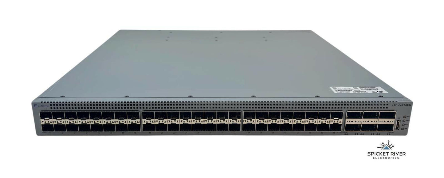 Extreme Networks / Avaya VSP 7254XSQ (EC720001X-E6) 48-Port 10G SFP+ 6x QSFP+