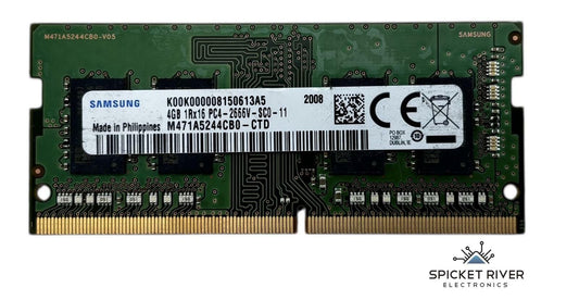 Lot of 2 - Samsung M471A5244CB0-CTD 4GB 1Rx16 PC4-2666V DDR4 SODIMM Laptop RAM