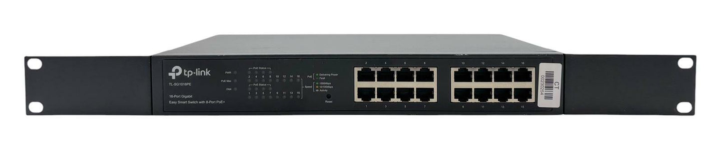 TP-Link TL-SG1016PE 16-Port Gigabit Easy Smart Switch w/ 8-Port PoE+