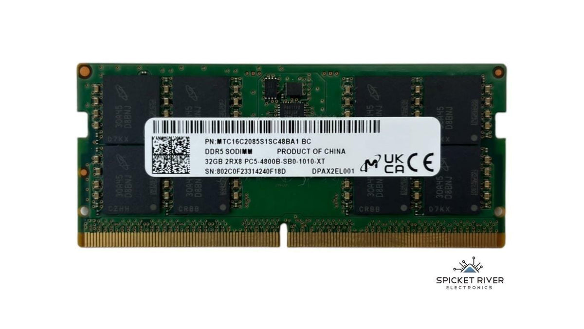 Micron MTC16C2085S1SC48BA1 32GB 2Rx8 PC5-4800B DDR5 SODIMM Laptop/Desktop RAM