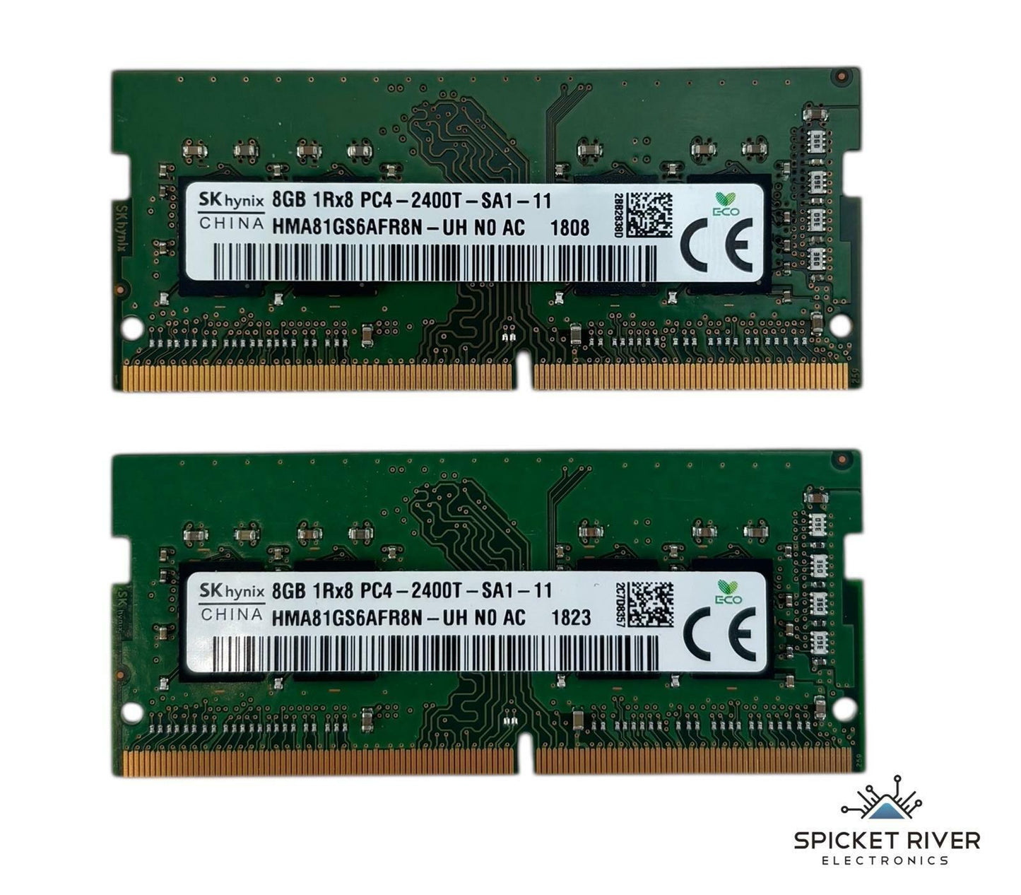Lot of 2 - SK Hynix HMA81GS6AFR8N-UH 8GB 1Rx8 PC4-2400T DDR4 SODIMM RAM
