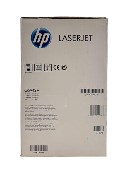 NEW - Genuine HP LaserJet 502A Q5942A Black Toner Print Cartridge