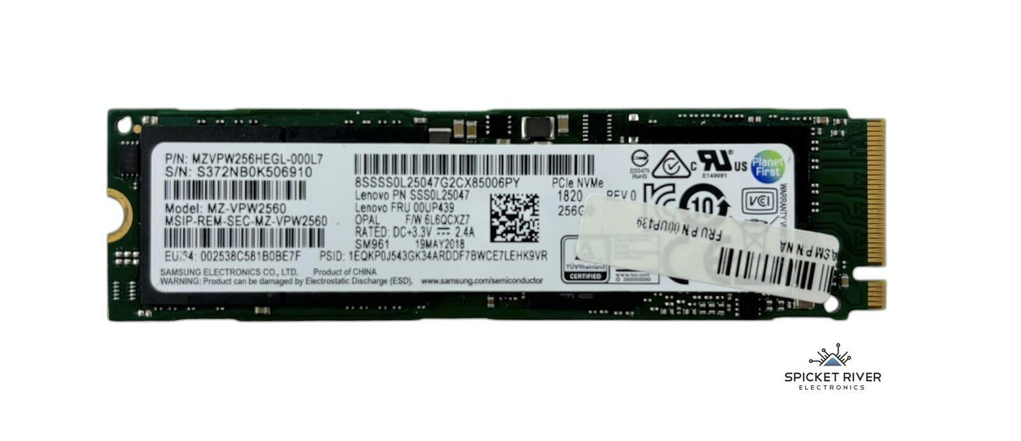 Samsung SM961 MZ-VPW2560 256GB M.2 2280 PCIe NVMe SSD Solid State Drive