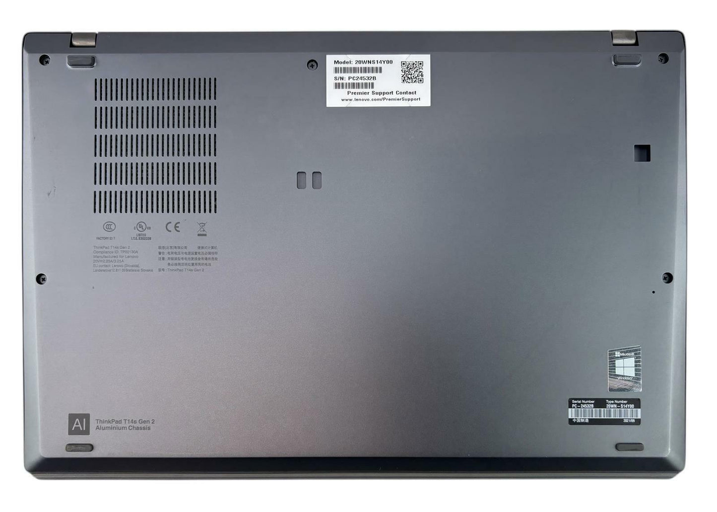 Lenovo ThinkPad T14s Gen 2i Quad i7-1165G7 512GB SSD 16GB RAM - READ Trackpad