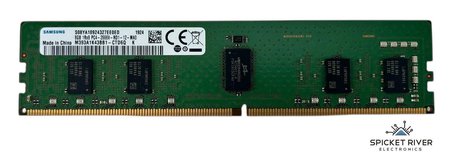Samsung M393A1K43BB1-CTD6Q 8GB 1Rx8 PC4-2666V DDR4 ECC Server RAM