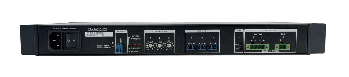 Extron XPA 2003C-70V 3-Channel Combo Amplifier 200W