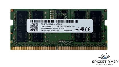 Micron MTC8C1084S1SC56BD1 16GB 1Rx8 PC5-5600B DDR5 SODIMM RAM Memory