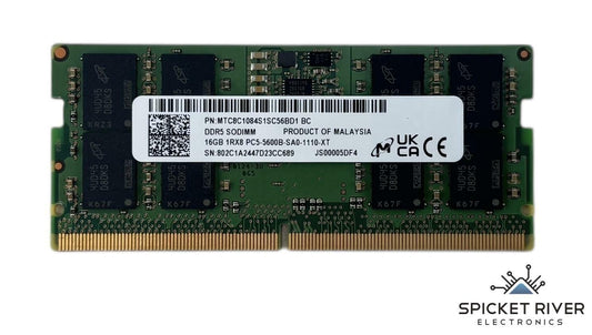 Micron MTC8C1084S1SC56BD1 16GB 1Rx8 PC5-5600B DDR5 SODIMM RAM Memory