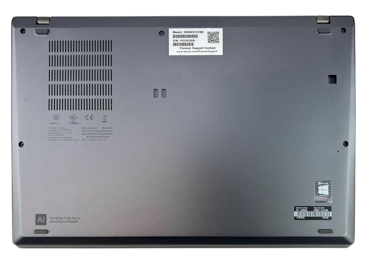 Lenovo ThinkPad T14s Gen 2i Quad Core i7-1185G7 3.00GHz 512GB SSD 16GB RAM Win11