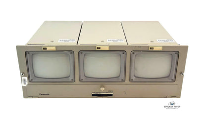 3x Panasonic WV-BM500U CRT Video Monitors w/ WV-BM503 Rackmount