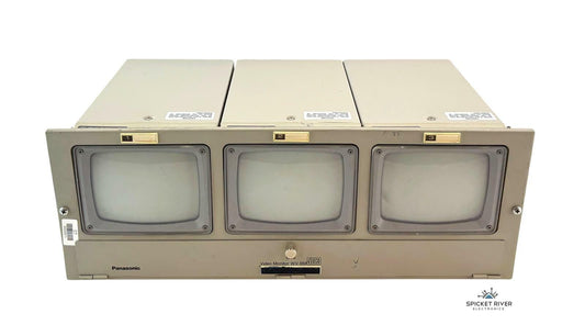 3x Panasonic WV-BM500U CRT Video Monitors w/ WV-BM503 Rackmount