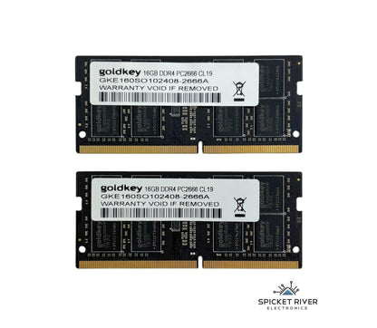 Lot of 2 - Goldkey GKE160SO102408-2666A 16GB DDR4 PC2666 CL19 RAM Memory