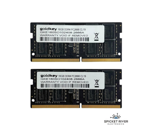 Lot of 2 - Goldkey GKE160SO102408-2666A 16GB DDR4 PC2666 CL19 RAM Memory