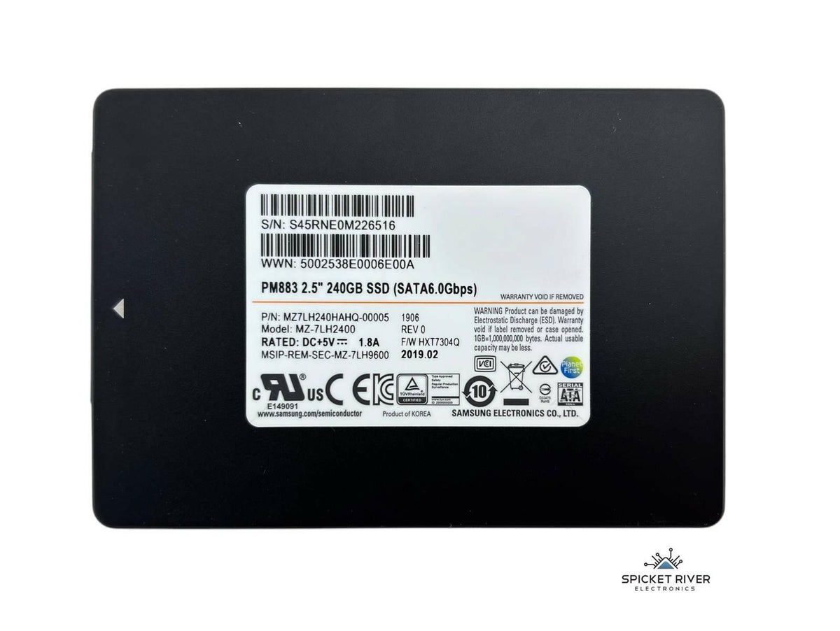 Samsung PM883 MZ-7LH2400 240GB SATA 6Gb/s 2.5" Internal Solid State Drive SSD
