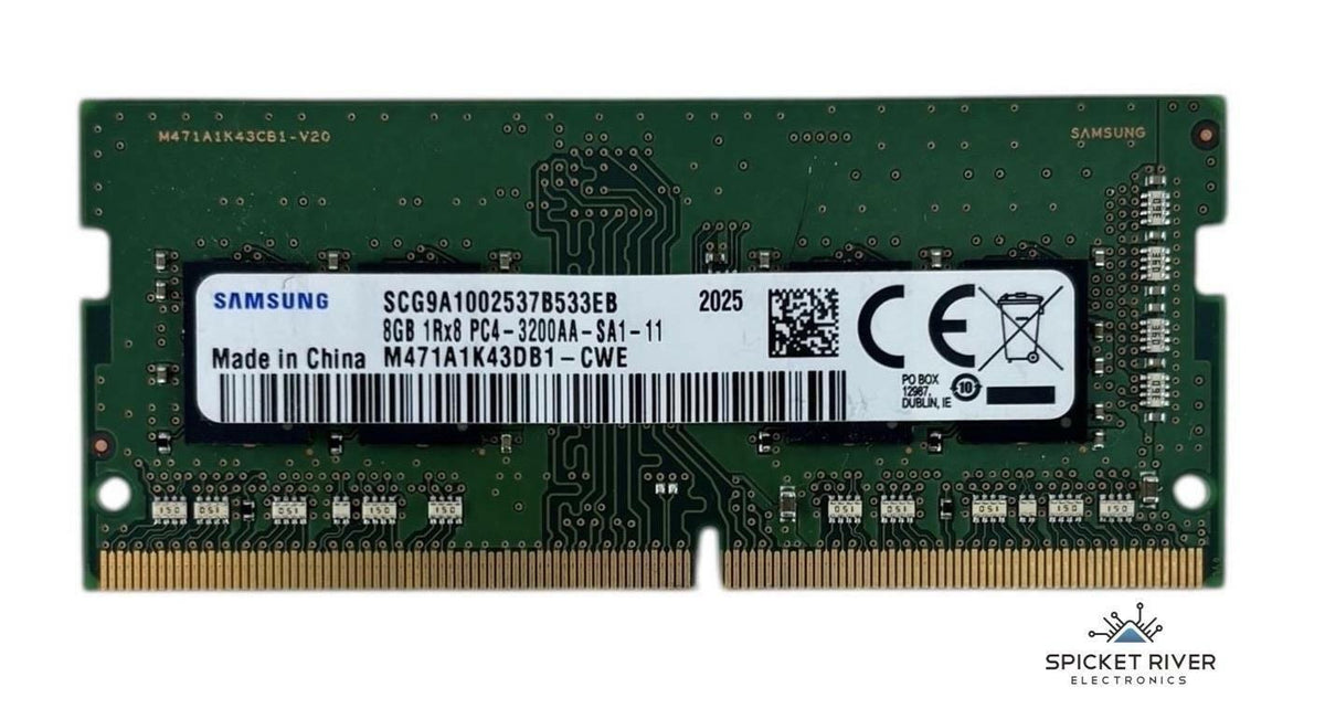 Samsung M471A1K43DB1-CWE 8GB 1Rx8 PC4-3200AA  RAM DDR4 SODIMM Laptop Memory