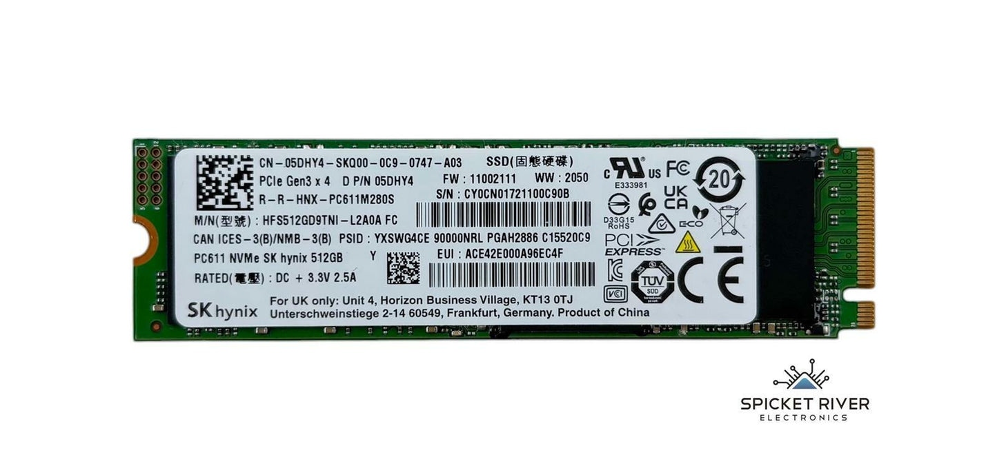 SK Hynix PC611 HFS512GD9TNI-L2A0A 512GB M.2 2280 NVMe PCIe Gen3x4 SSD Drive