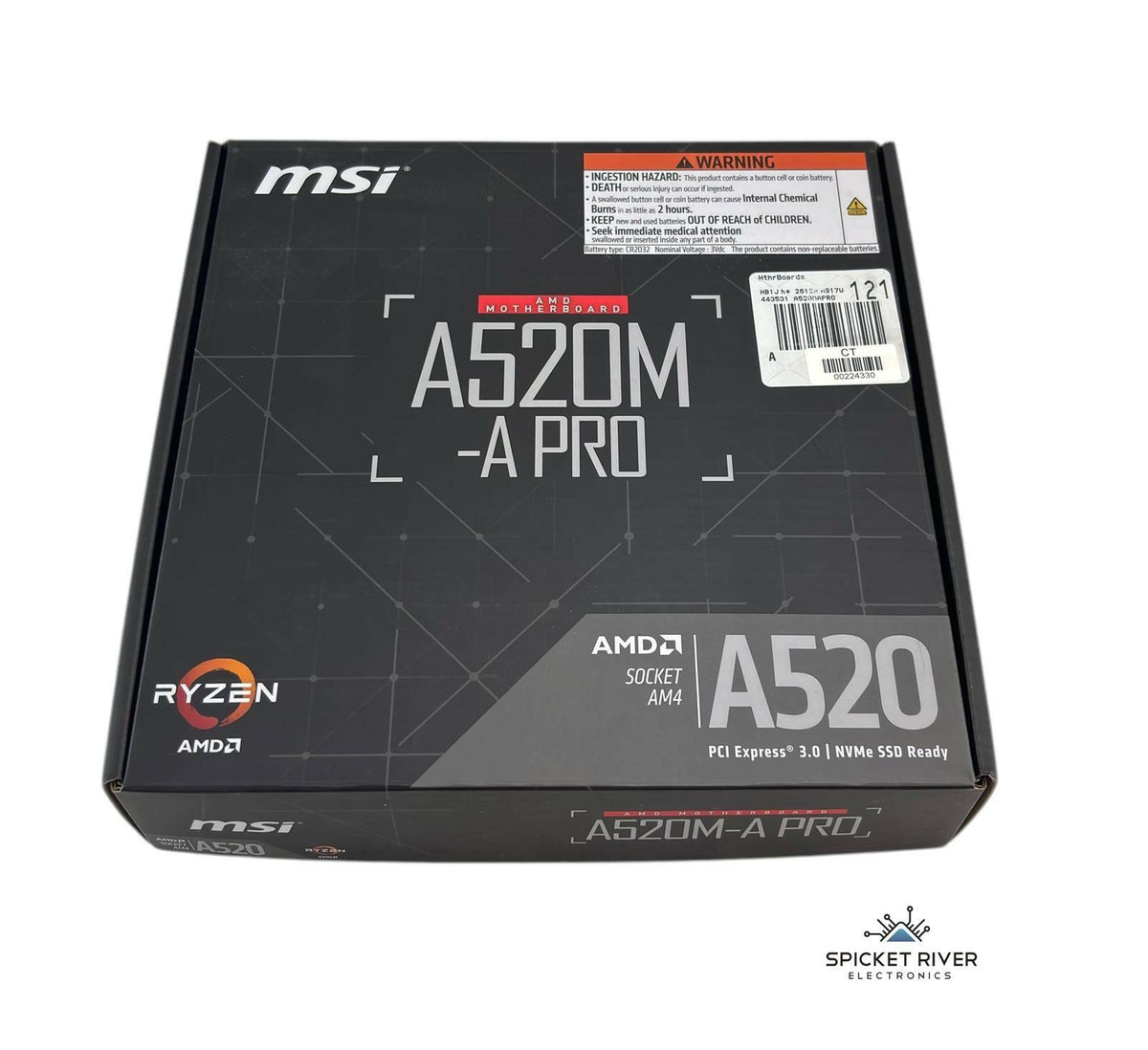 MSI A520M-A PRO AM4 Micro-ATX Motherboard w/ AMD Risen 5 5500 8-Core CPU