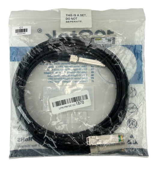 NEW - 2 Pack - 10GTEK CAB-10GSFP-P3M 10GBase-CU DAC 3M 30AWG SFP+ Twinax Cable