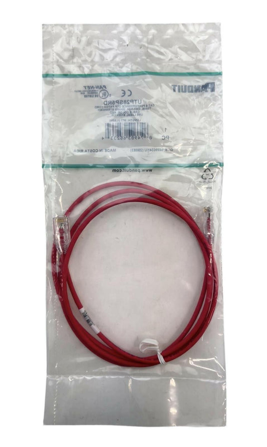 NEW - Panduit UTP28SP5RD 5FT Cat6 Performance UTP Patch Cord 28 AWG Stranded Red
