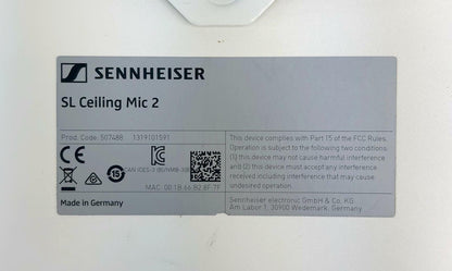 Sennheiser TeamConnect Ceiling 2 TCC2 SL Ceiling Mic 2 507488