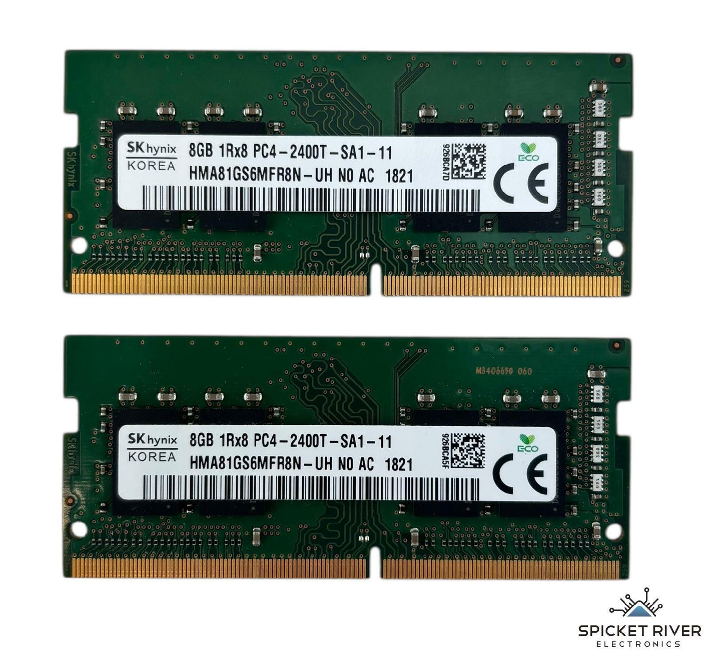 Lot of 2 - SK Hynix HMA81GS6MFR8N-UH 8GB Laptop 1Rx8 PC4-2400T DDR4 SODIMM RAM