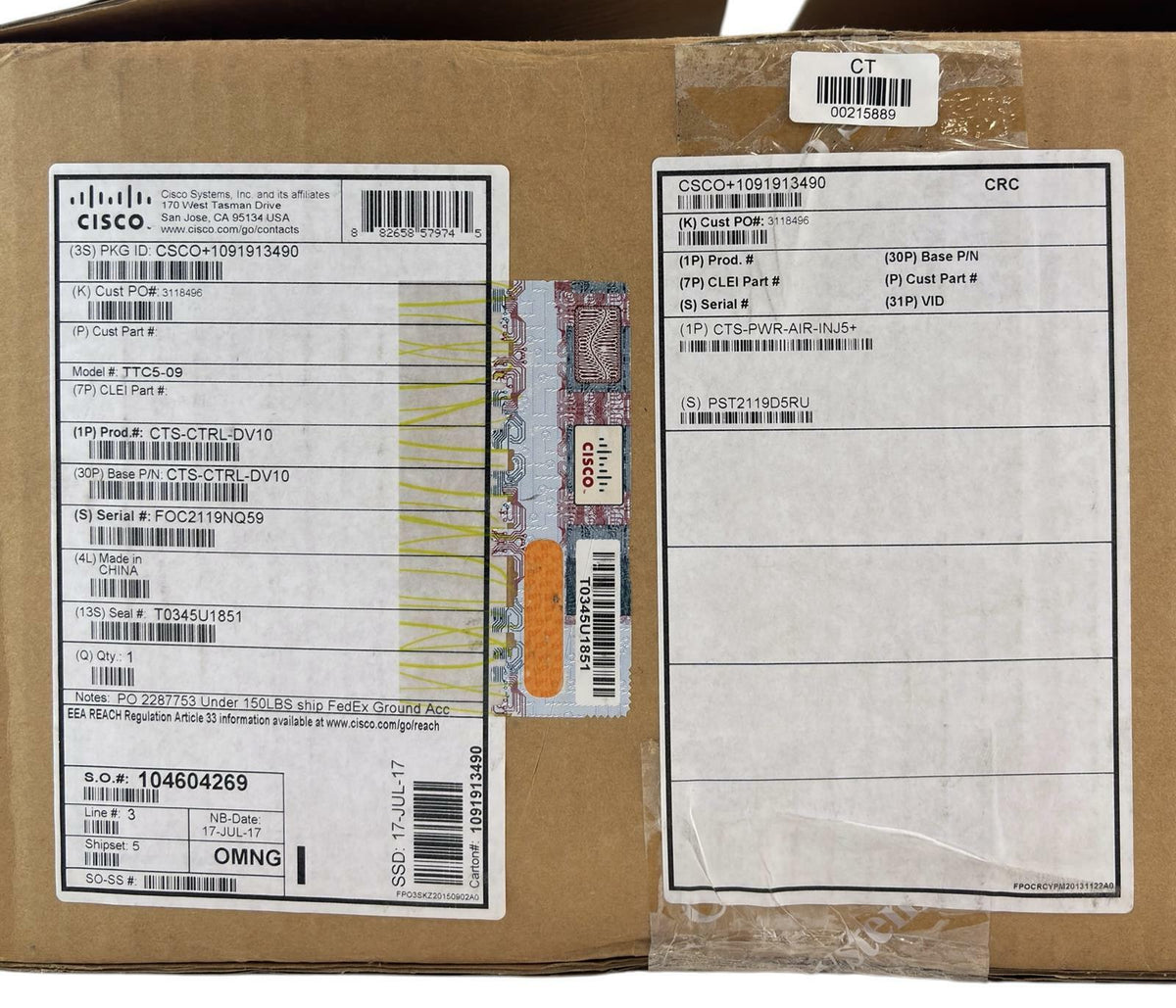 NEW - Open Box - Cisco CTS-CTRL-DV10 V02 Video TelePresence Touch 10" Monitor