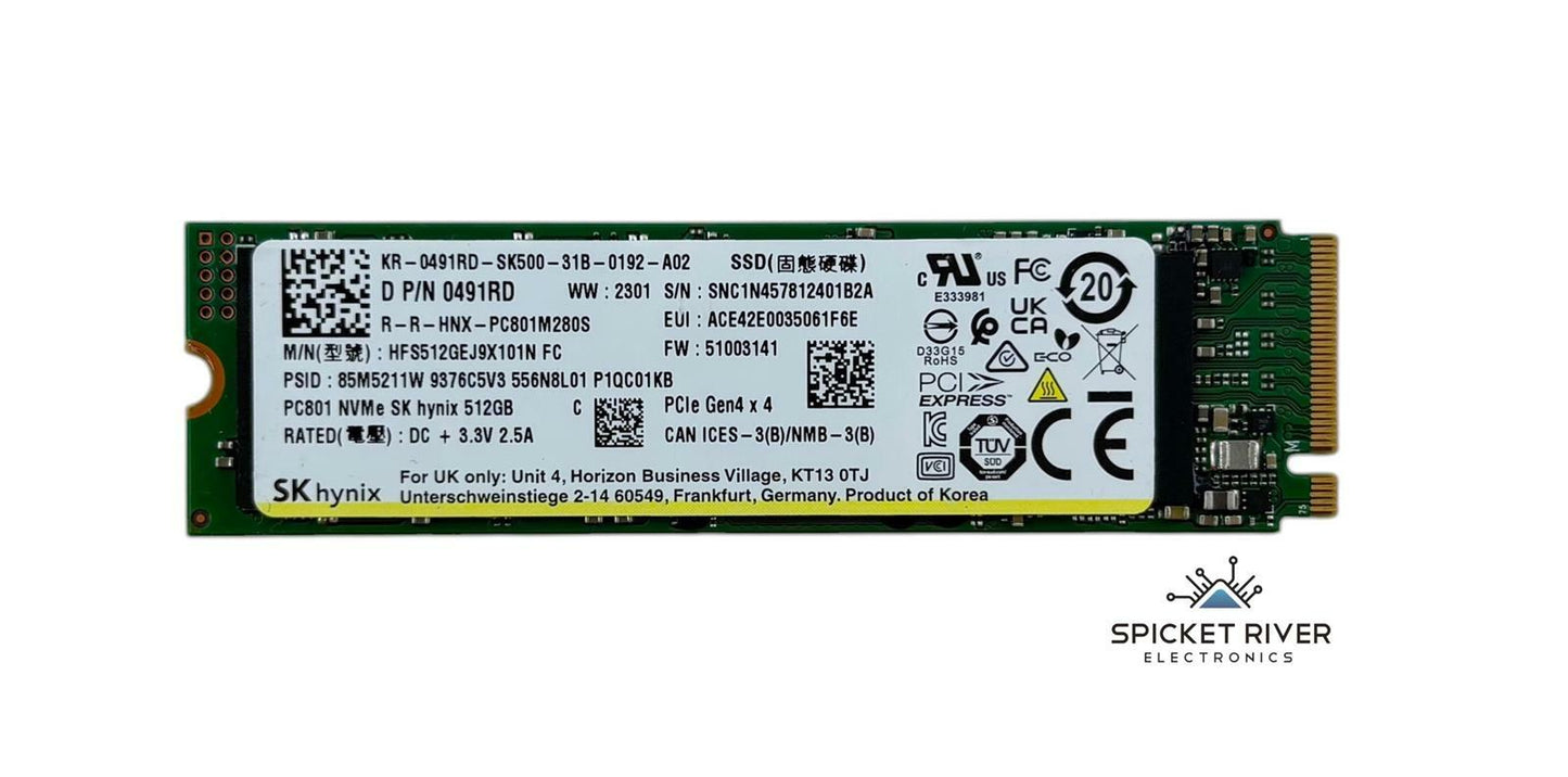 SK Hynix PC801 HFS512GEJ9X101N 512GB M.2 2280 NVMe PCIe Gen4x4 Internal SSD