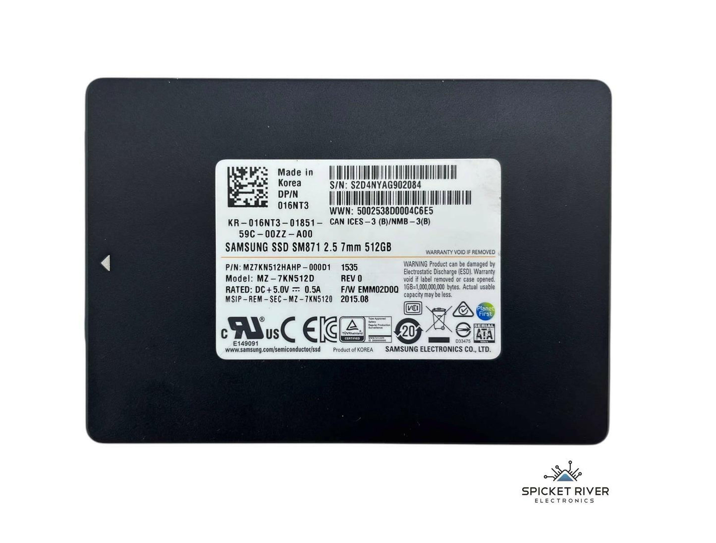 Samsung SM871 MZ-7KN512D 512GB SATA 6Gb/s 2.5" Internal SSD Solid State Drive