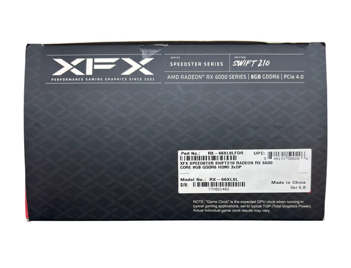 NEW Open Box - XFX Speedster SWFT 210 AMD Radeon RX 6600 8GB GDDR6 RX-66XL8L